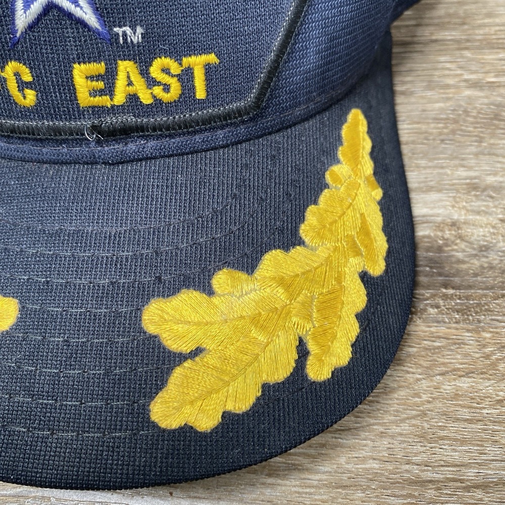 Vintage USS Cowboys Scrambled Egg Brim Snapback Hat NFC East Made In USA sz Lrg - Picture 3 of 12